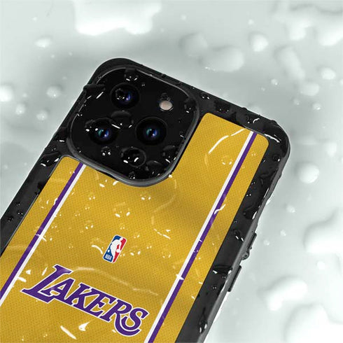 NBA Los Angeles Lakers Jersey iPhone 15 Pro Waterproof Case